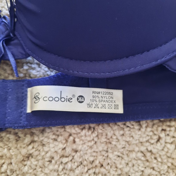 NWT Coobie 36 A Bra..  Padded Underwire, removable straps. - Picture 3 of 4